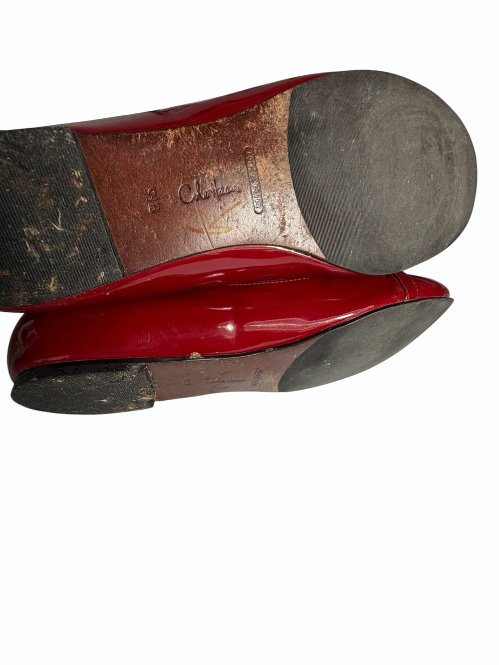 Cole Haan Red Patent Leather Slip-On Flats Buckle Detail - 9.5 - Picture 9 of 9